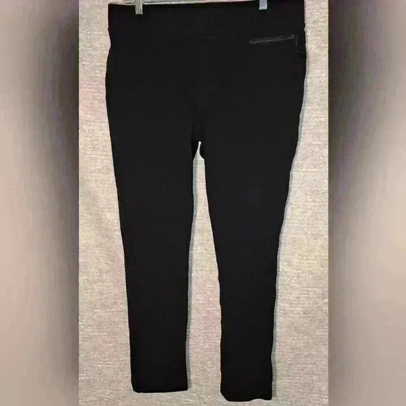 DKNY Jeans Black Knit Pull On Pants Size L #92 - Picture 1 of 6
